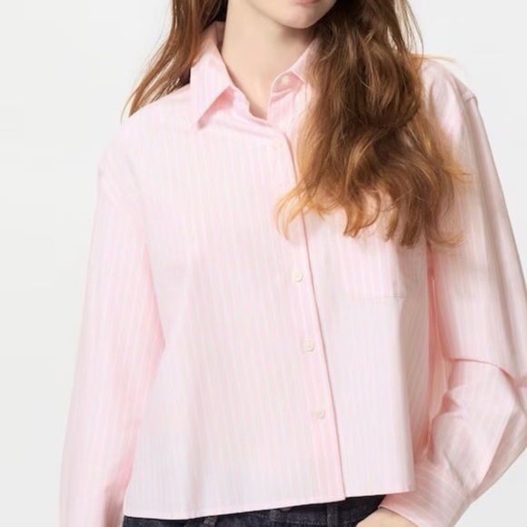 JW Anderson x Uniqlo pink striped boxy oxford shirt - Picture 5 of 5